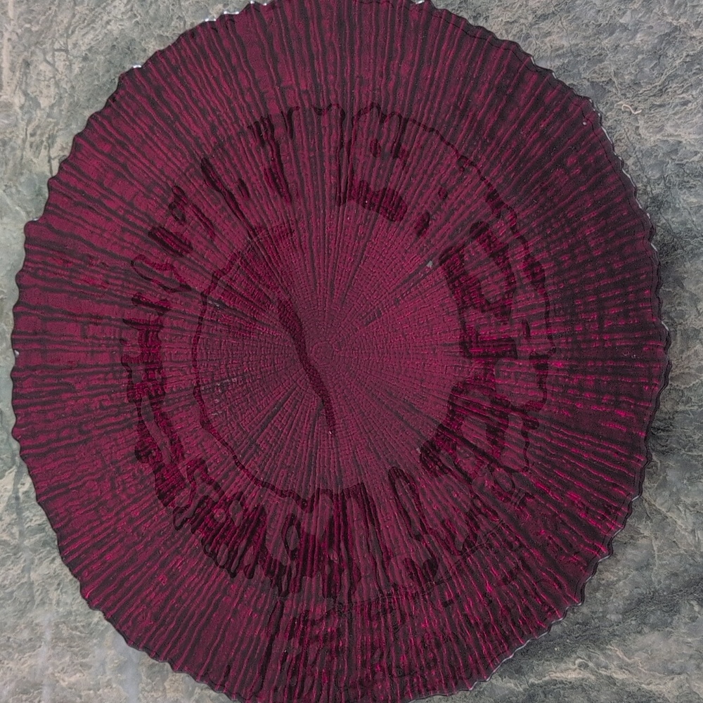 Burgundy Decorative Plate